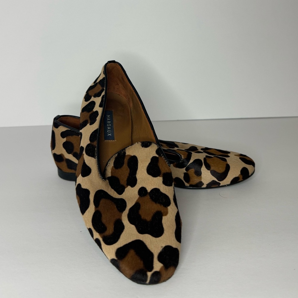 Margaux Leopard Calf Hair Flats Size 35.5M